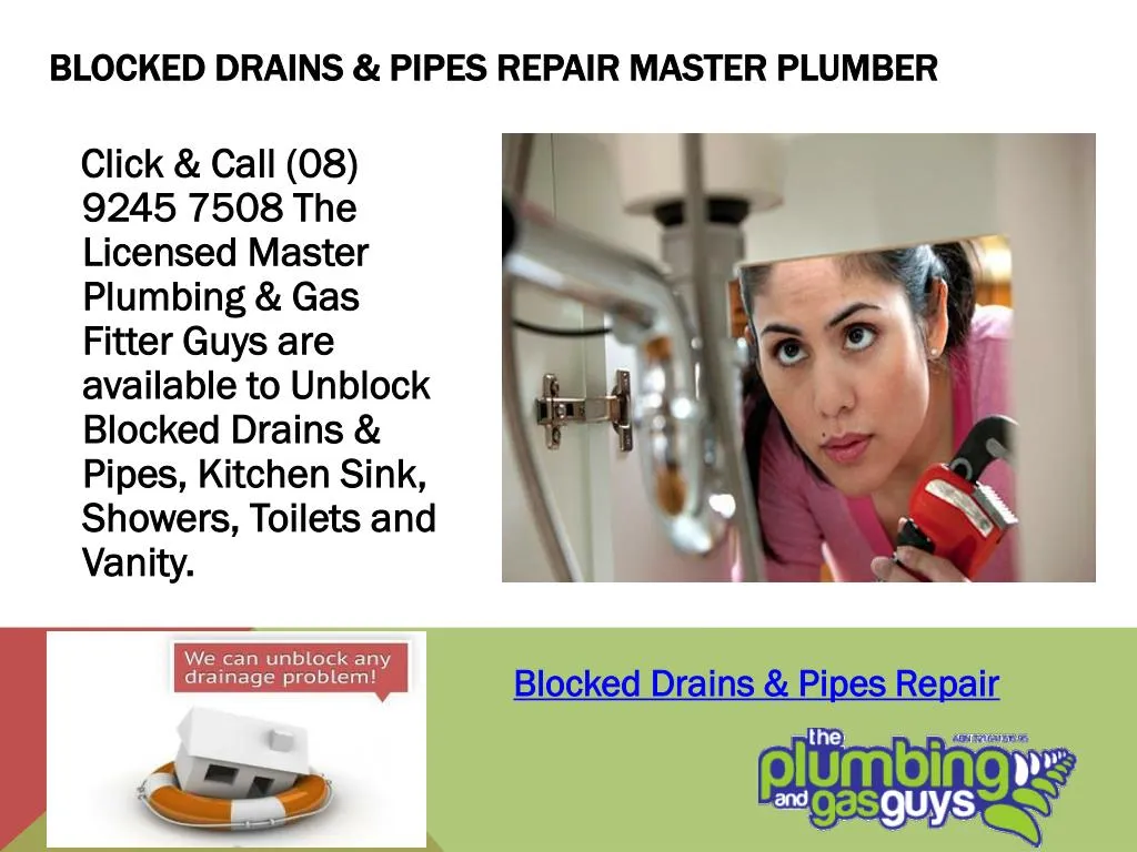 blocked drains pipes repair master plumber