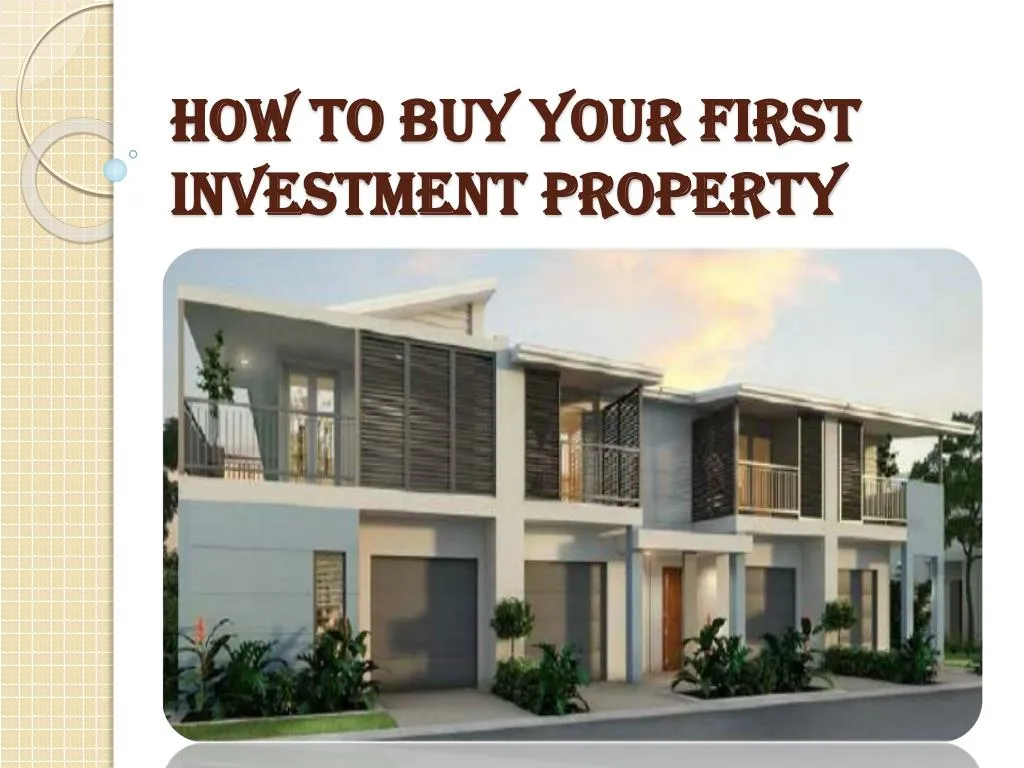 how to buy your first investment property