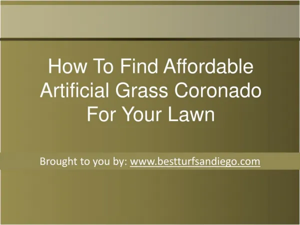 How To Find Affordable Artificial Grass Coronado For Your Lawn
