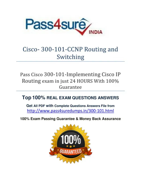 Pass4sure 300-101 Study Guide
