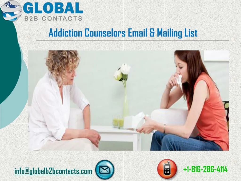 addiction counselors email mailing list