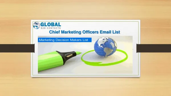 Chief Marketing Officers Email List