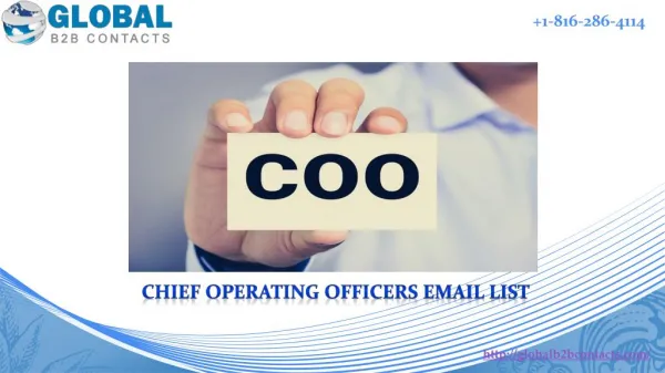 Chief Operating Officers Email List