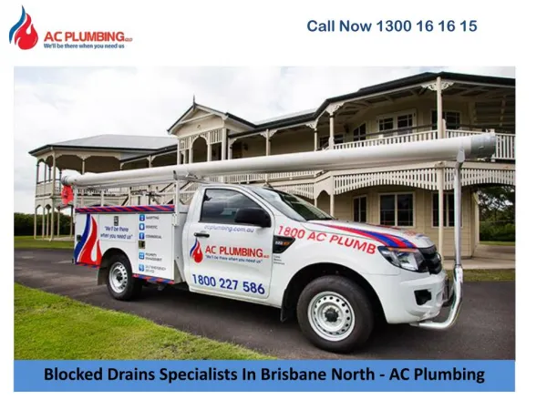 Blocked Drains Specialists In Brisbane North - AC Plumbing