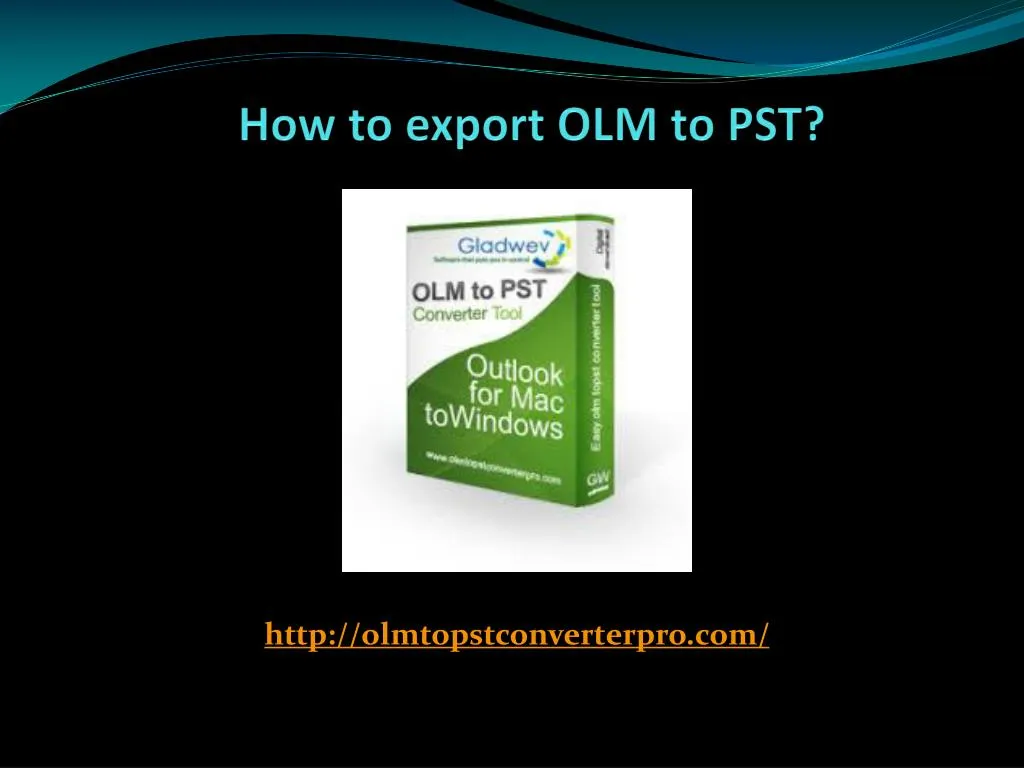 how to export olm to pst