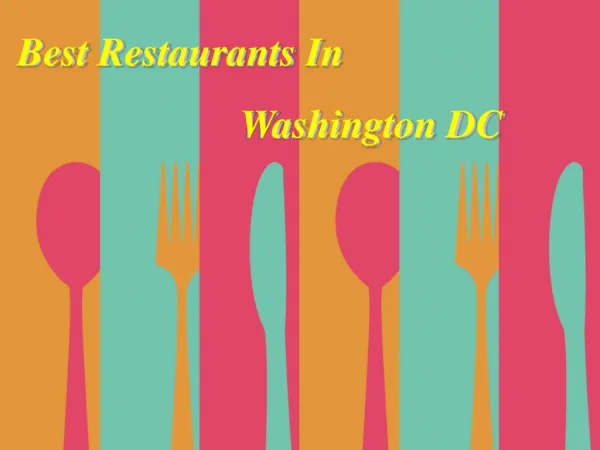 Best Restaurants In Washington DC