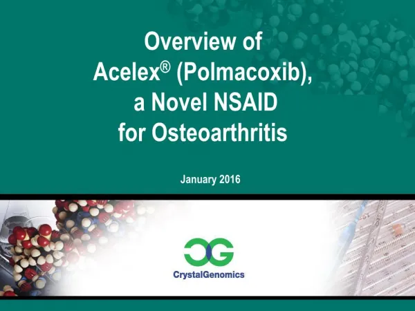 Acelex capsule 2mg - tissue selective cox-2 inhibitor crystal genomics acelex nc jan2016