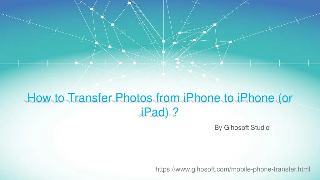 how to transfer photos from iphone to iphone or ipad