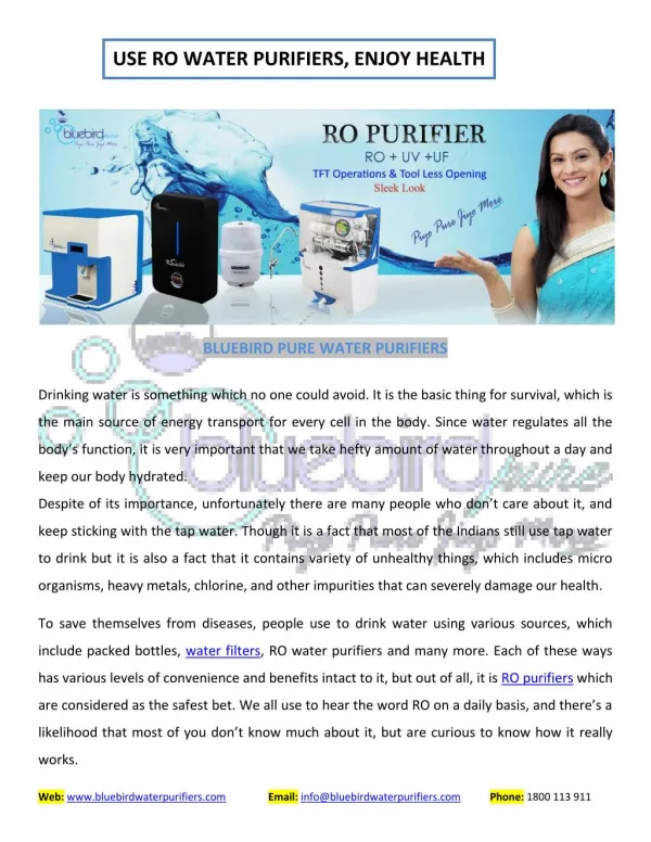 Enjoy Health: Choose Best Water Purifier For Home