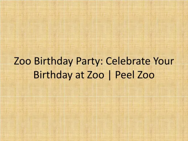 Plan Your Visit | Peel Zoo