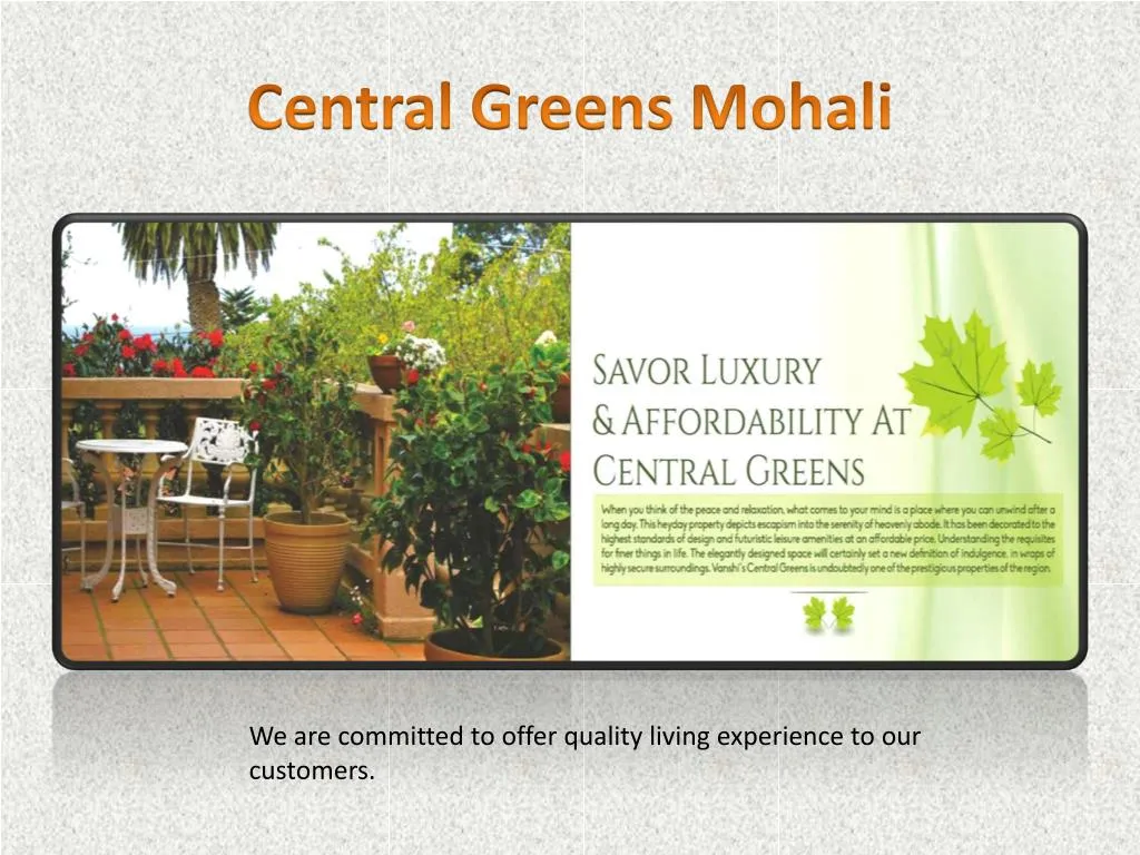 central greens mohali