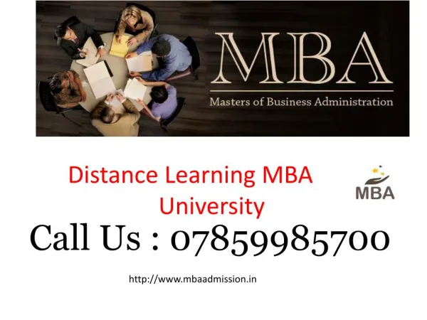 Get Admission Distance MBA Program 2016-2017