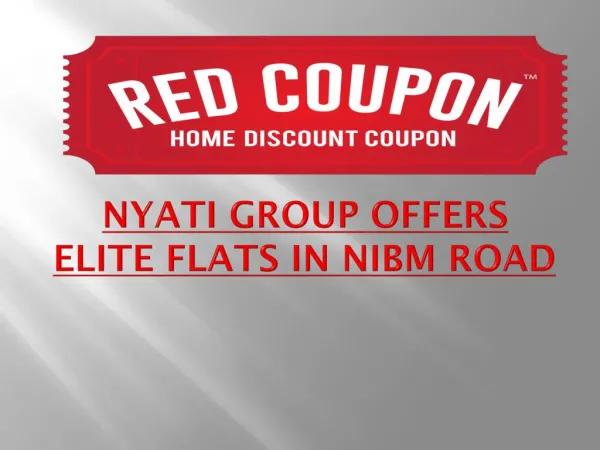 Nyati Group Offers Elite Flats In Nibm Road