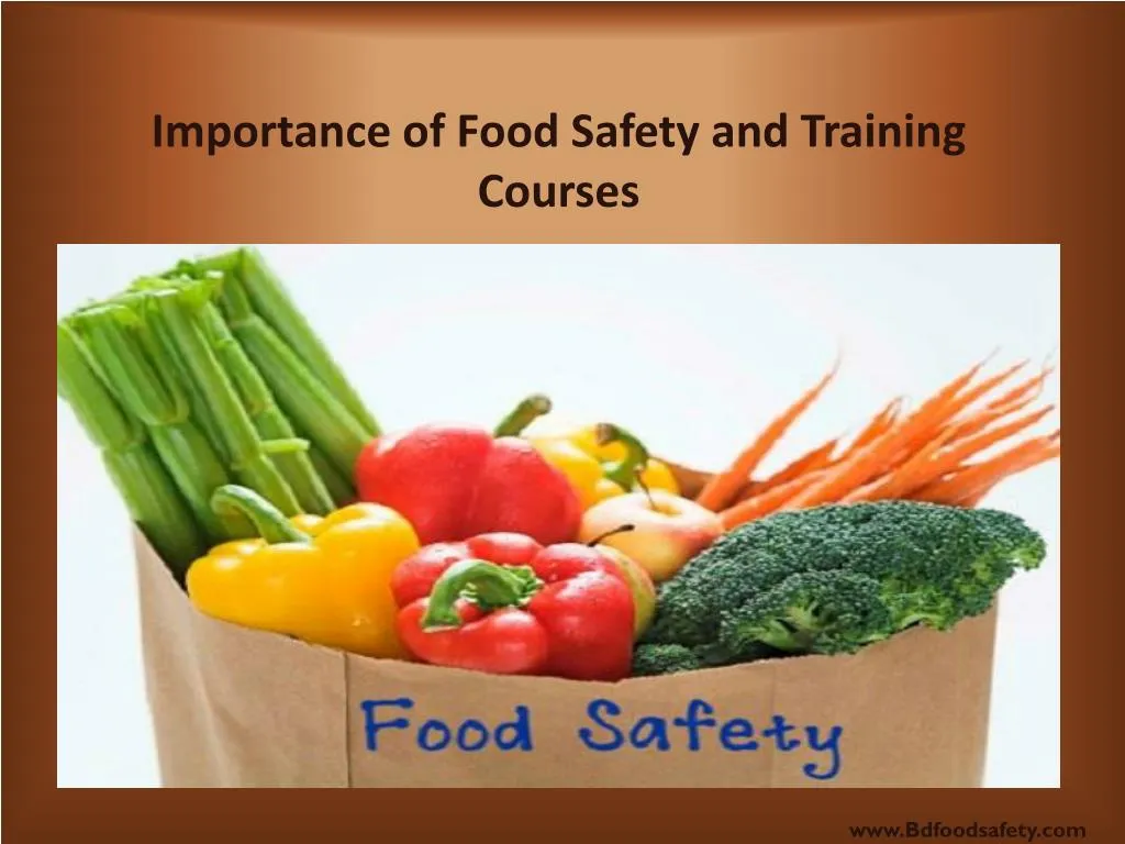 importance of food safety and training courses