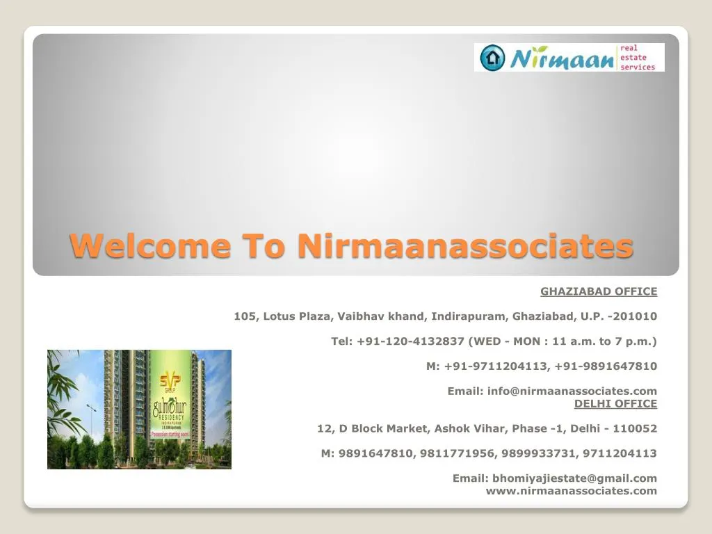welcome to nirmaanassociates
