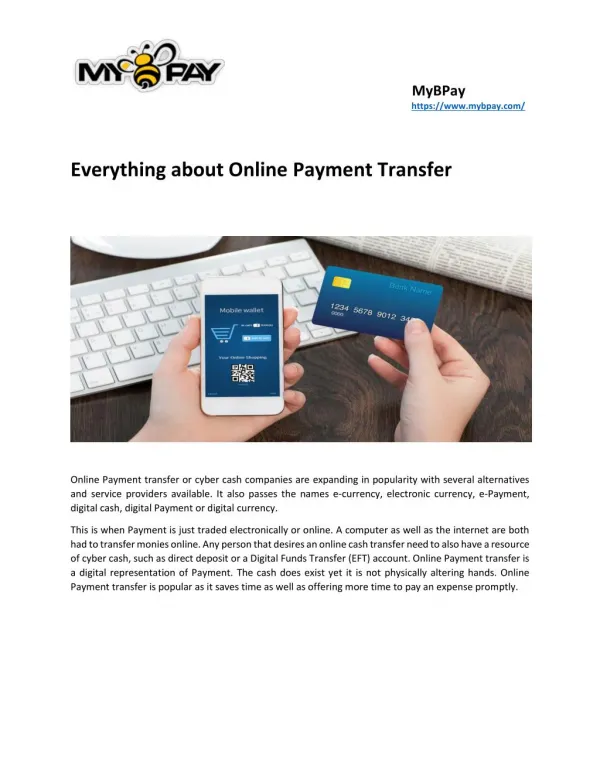 Everything about Online Payment Transfer