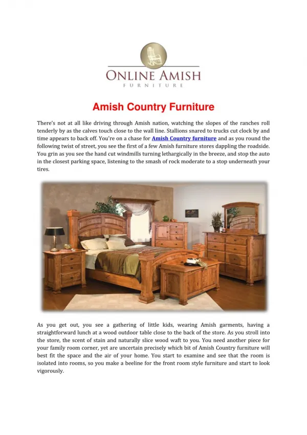 Amish Country Furniture