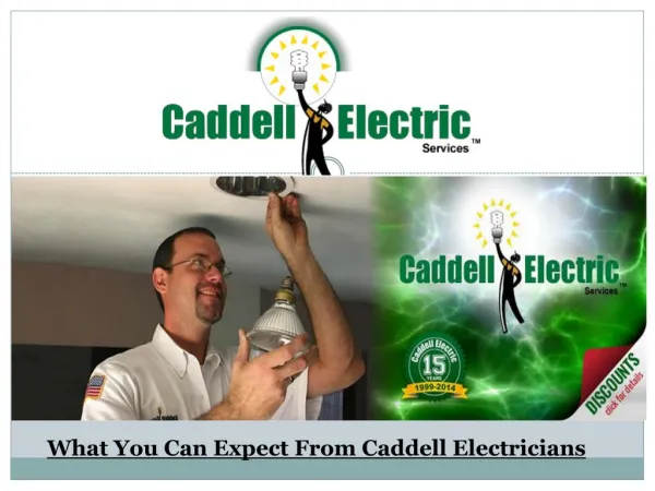 What You Can Expect From Caddell Electricians