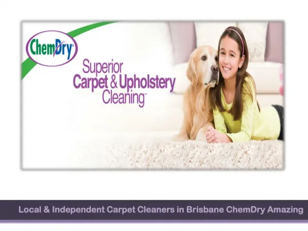 Local & Independent Carpet Cleaners in Brisbane ChemDry Amazing