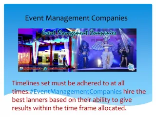 Event Management Companies - slide 1