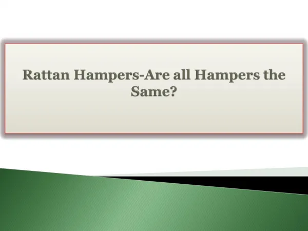 Rattan Hampers-Are all Hampers the Same?