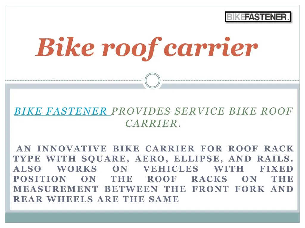 bike roof carrier