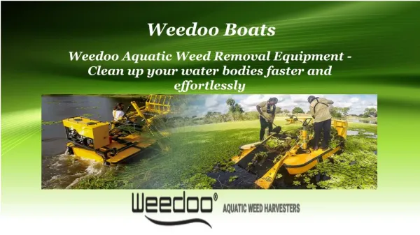 Weedoo Aquatic Weed Removal Equipment