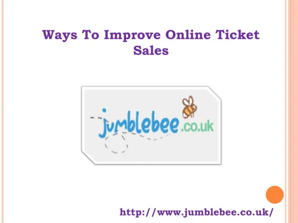 Ways To Improve Online Ticket Sales
