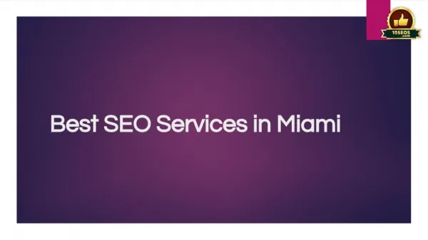 Best SEO Services in Miami