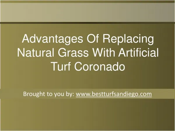 Advantages Of Replacing Natural Grass With Artificial Turf Coronado