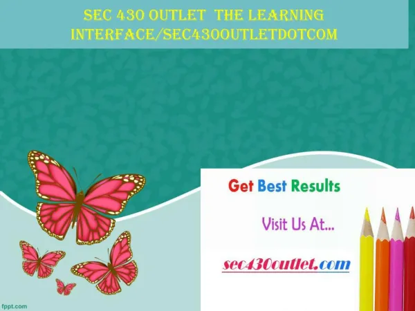 SEC 430 OUTLET The learning interface/sec430outletdotcom