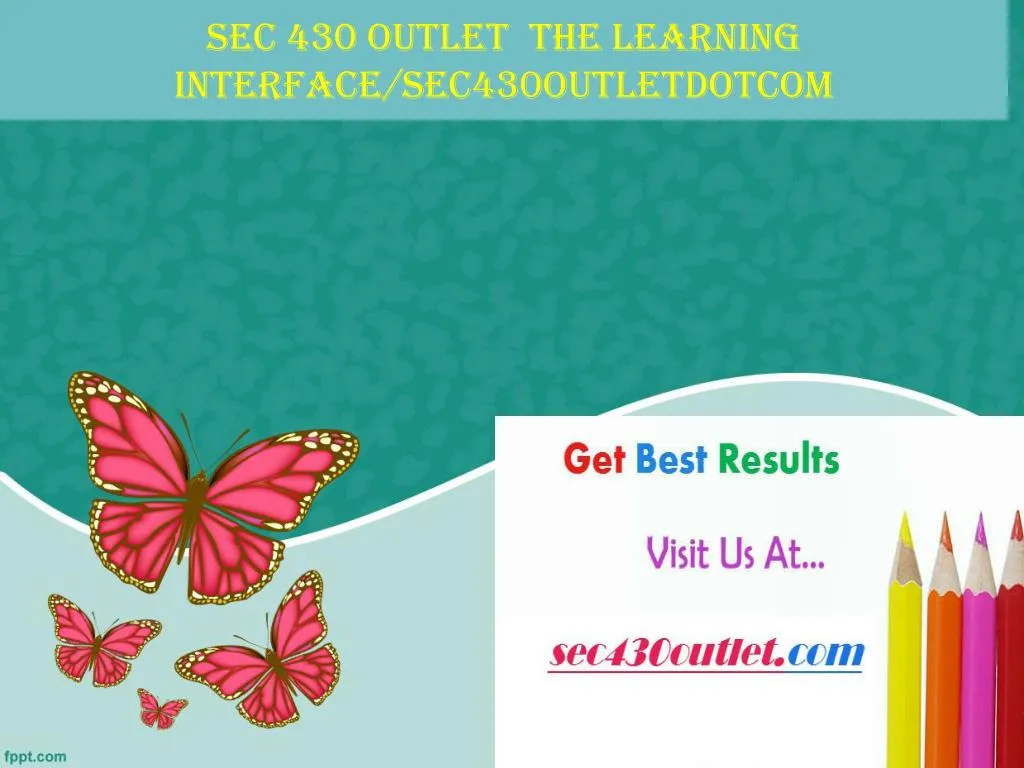 sec 430 outlet the learning interface sec430outletdotcom