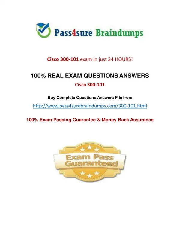 Pass4sure 300-101 Practice Test