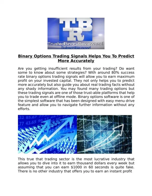 Binary Options Trading Signals Review 2016