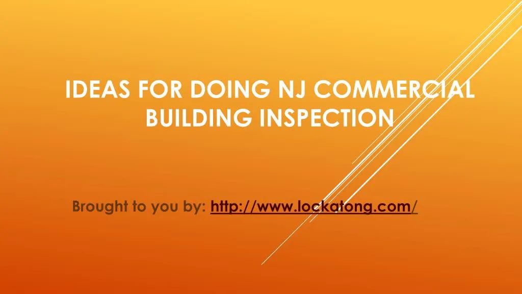 ideas for doing nj commercial building inspection