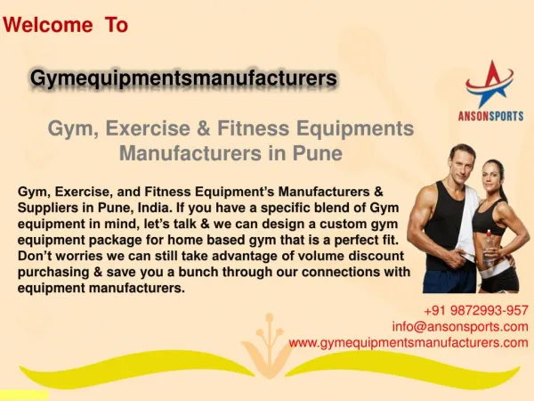 Gym, Exercise & Fitness Equipments Manufacturers in Pune