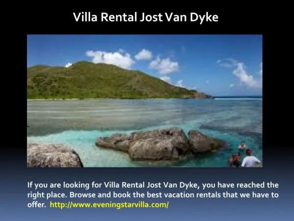 Villa Rentals in Jost Van Dyke