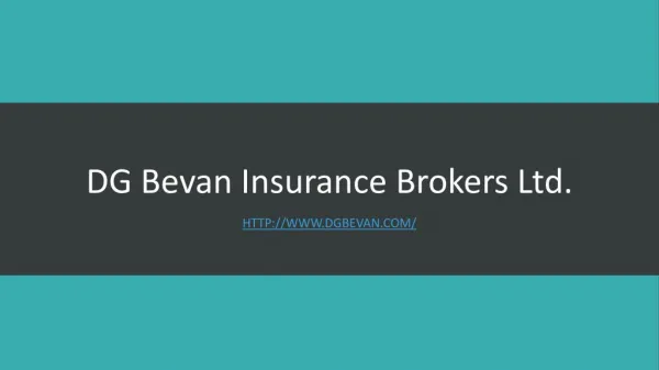 DG Bevan Insurance Brokers Ltd.