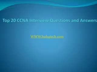 Top 20 CCNA Interview Questions and Answers - slide 1
