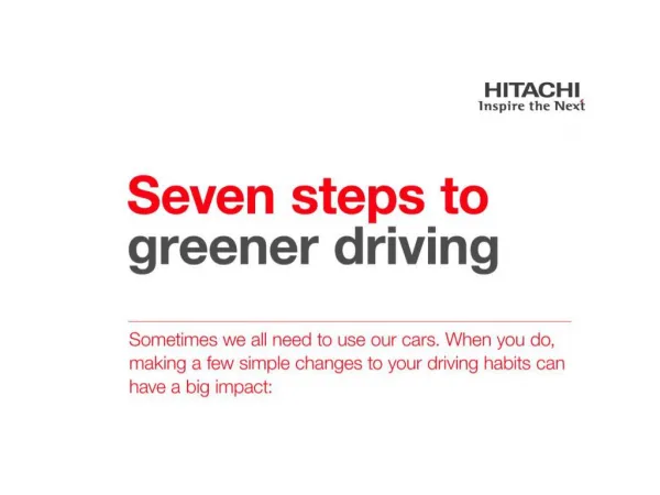 7 Ways to Greener Driving