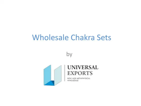 Wholesale Chakra Sets | Alakik.net - Universal Exports