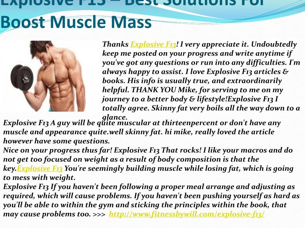 explosive f13 best solutions for boost muscle mass