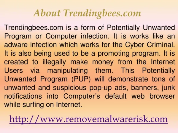 How to remove Trendingbees.com from PC