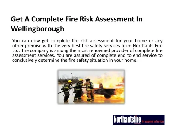 Get A Complete Fire Risk Assessment In Wellingborough