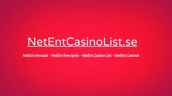 NetEnt Casino List