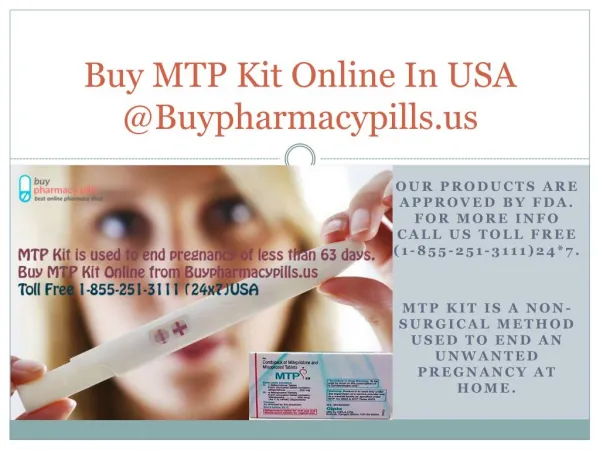 Buy MTP (Medical Termination of Pregnancy) Kit Online, USA @ BuyPharmacyPills