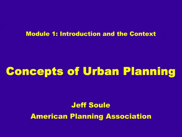 Module 1: Introduction and the Context
