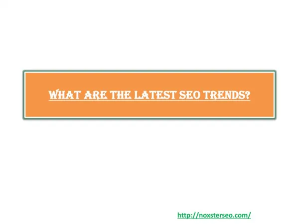What Are the Latest SEO Trends