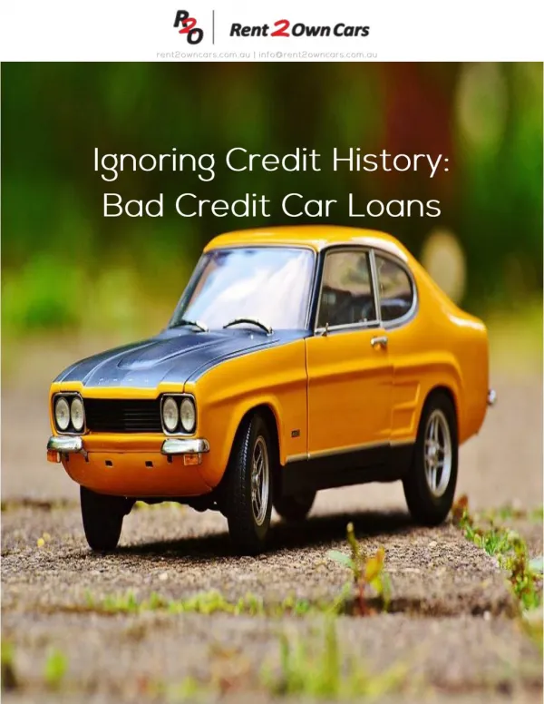 Ignoring Credit History: Bad Credit Car Loans