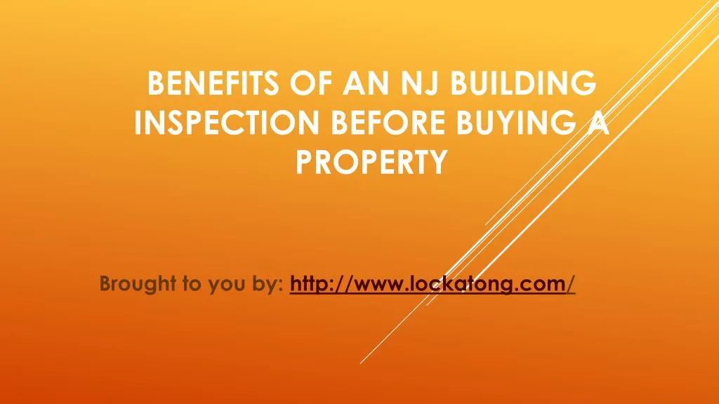 benefits of an nj building inspection before buying a property
